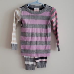Hanna Andersson 3T pj set stripped mixed colors